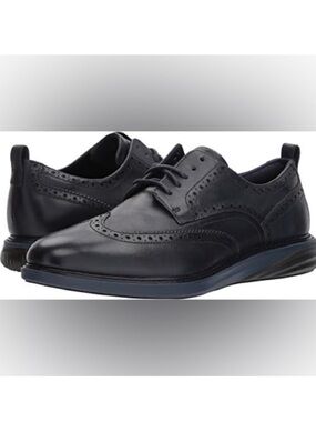 Cole Haan GrandEvolution Shortwing Oxford Shoes Black Leather Men’s Size 10.5